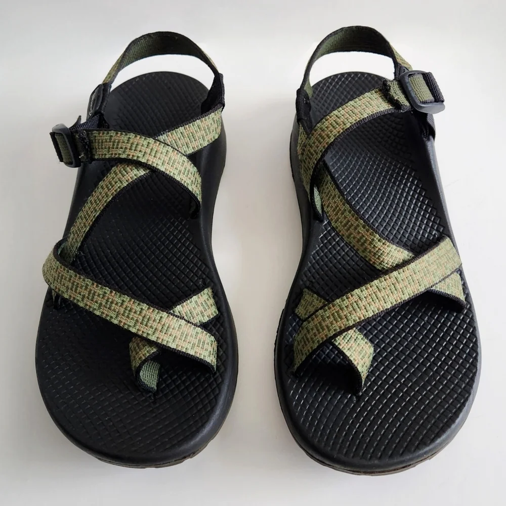 Chaco Sport Sandals Green & Black, Waterproof No-Slip Vibram Grip Soles, Mens 9